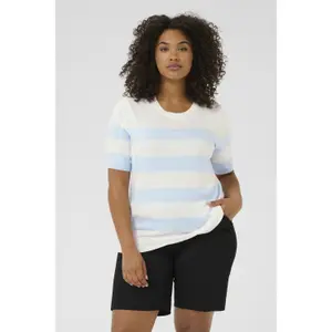 Sudadera rayada de manga corta para mujer KAFFE Curve Lizzy image-5