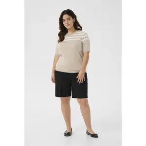 Sudadera rayada de manga corta para mujer KAFFE Curve Lizzy image-3