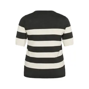 Sudadera rayada de manga corta para mujer KAFFE Curve Lizzy image-1