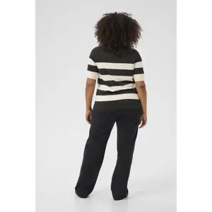 Sudadera rayada de manga corta para mujer KAFFE Curve Lizzy image-4