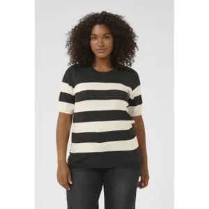 Sudadera rayada de manga corta para mujer KAFFE Curve Lizzy image-5