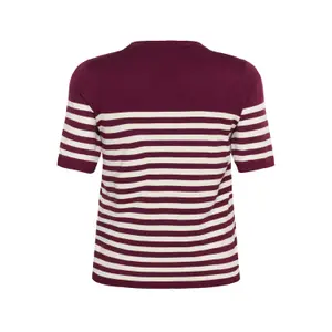 Sudadera rayada de manga corta para mujer KAFFE Curve Lizzy image-1