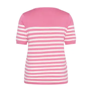 Sudadera rayada de manga corta para mujer KAFFE Curve Lizzy image-5