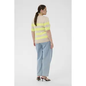 Sudadera rayada de manga corta para mujer KAFFE Curve Lizzy image-3