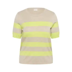 Sudadera rayada de manga corta para mujer KAFFE Curve Lizzy image-5