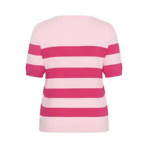 Sudadera rayada de manga corta para mujer KAFFE Curve Lizzy image-1