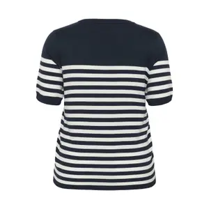 Sudadera rayada de manga corta para mujer KAFFE Curve Lizzy image-5