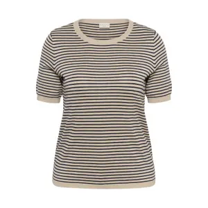 Sudadera rayada de manga corta para mujer KAFFE Curve Lizzy image-1