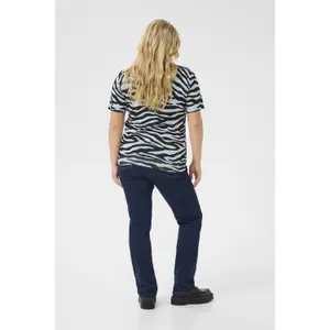 Women's short sleeve sweater KAFFE Curve Lizzy image-4
