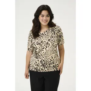 Women's short sleeve sweater KAFFE Curve Lizzy image-2