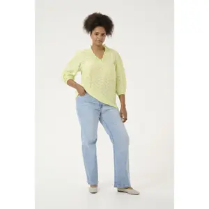 Long sleeve blouse for women KAFFE Curve Vitana image-1
