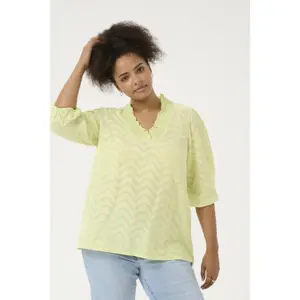 Long sleeve blouse for women KAFFE Curve Vitana image-2