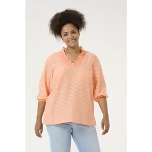 Long sleeve blouse for women KAFFE Curve Vitana image-2
