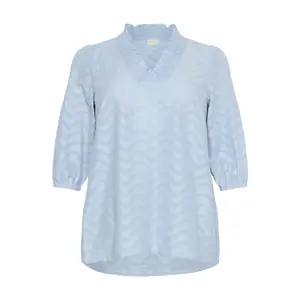 Long sleeve blouse for women KAFFE Curve Vitana image-0