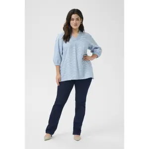 Long sleeve blouse for women KAFFE Curve Vitana image-1