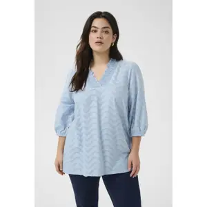 Long sleeve blouse for women KAFFE Curve Vitana image-2