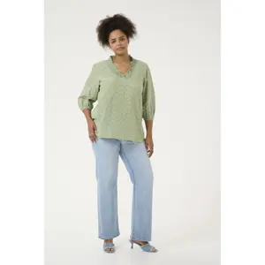 Long sleeve blouse for women KAFFE Curve Vitana image-1