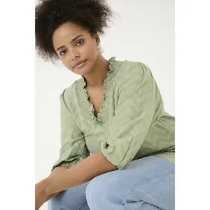 Long sleeve blouse for women KAFFE Curve Vitana image-5