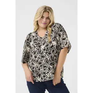 Women's flared blouse KAFFE Curve Haliah image-2