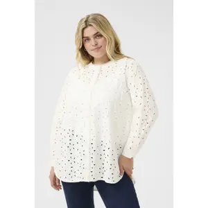 Women's long sleeve shirt KAFFE Curve Salina image-1