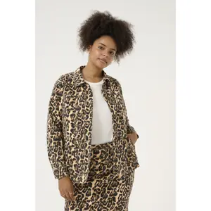 Women's denim jacket KAFFE Curve Leonoma image-2