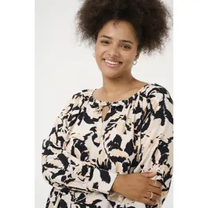 Women's long sleeve dress KAFFE Curve Paca image-5