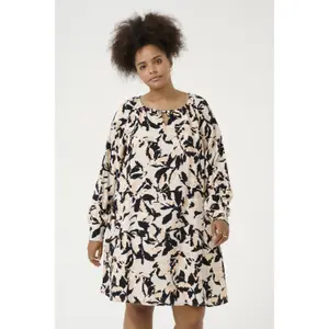 Women's long sleeve dress KAFFE Curve Paca image-1