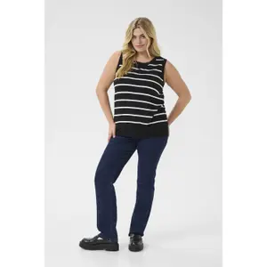 Women's striped sweater KAFFE Curve Lizzy image-1