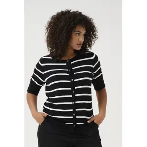 Women's short sleeve cardigan KAFFE Curve Lizzy image-2