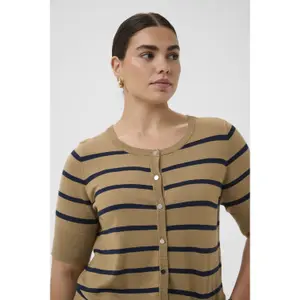 Women's short sleeve cardigan KAFFE Curve Lizzy image-5