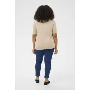 Women's short sleeve cardigan KAFFE Curve Lizzy image-4