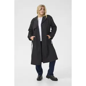 Women's trench coat KAFFE Curve Saliva image-2