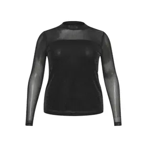Women's Long Sleeve Knit Blouse KAFFE Curve Olgie image-0