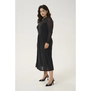 Long sleeve knitted dress for women KAFFE Curve Olgie image-2