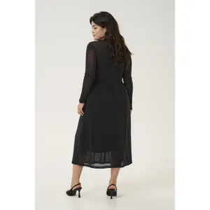 Long sleeve knitted dress for women KAFFE Curve Olgie image-4