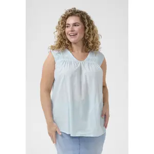 Sleeveless blouse for women KAFFE Curve Thia image-1