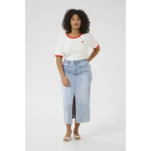 Denim skirt for women KAFFE Curve Sina image-2