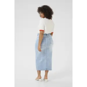 Denim skirt for women KAFFE Curve Sina image-4