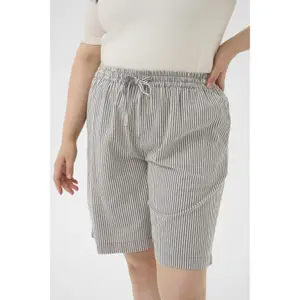 Women's shorts KAFFE Curve Nana Striped image-1