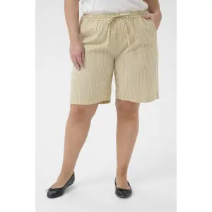 Women's shorts KAFFE Curve Nana Striped image-1