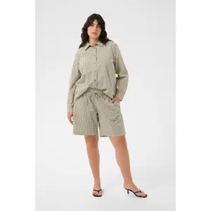 Women's shorts KAFFE Curve Nana Striped image-2