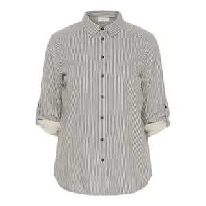 Woman's shirt KAFFE Curve Nana Striped image-0