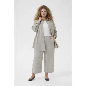 Women's striped Trousers KAFFE Curve KCNana image-2