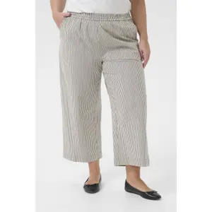 Women's striped Trousers KAFFE Curve KCNana image-1