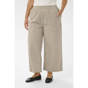 Women's Trousers KAFFE Curve Nana Striped image-1