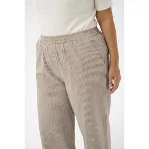 Women's Trousers KAFFE Curve Nana Striped image-5
