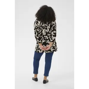 Long sleeve blouse for women KAFFE Curve Trine image-4
