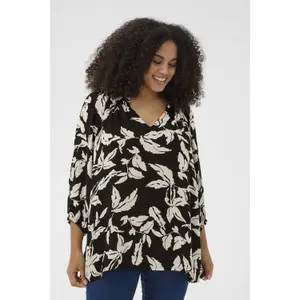 Long sleeve blouse for women KAFFE Curve Trine image-1