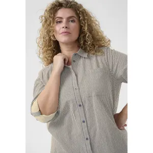 Ladies' tunic shirt KAFFE Curve Nana Striped image-5