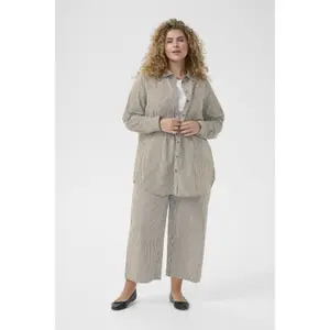 Ladies' tunic shirt KAFFE Curve Nana Striped image-2